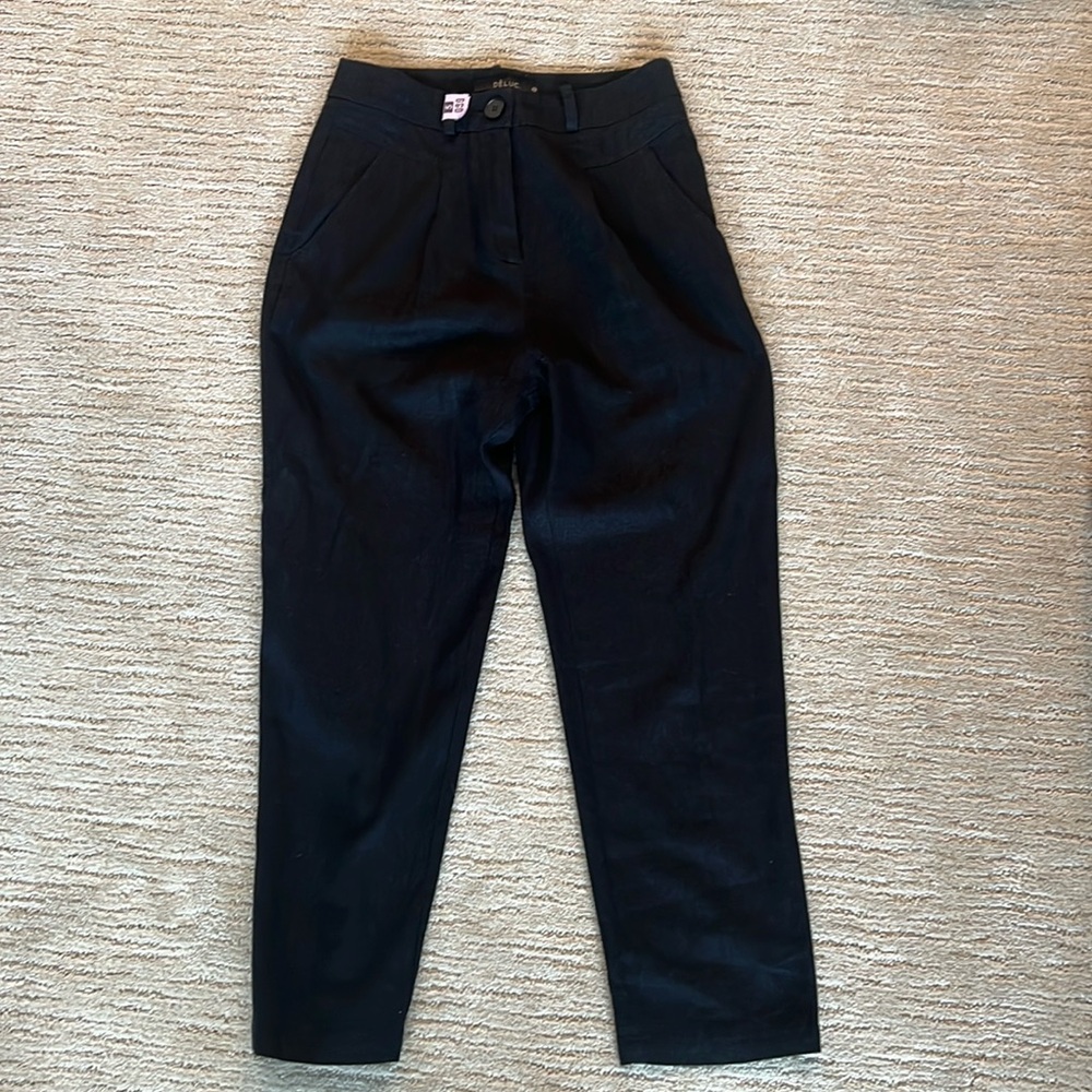 DELUC cropped black pants
